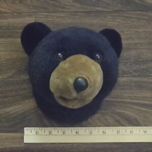 Plush Bear Wall Decor in Black and Brown